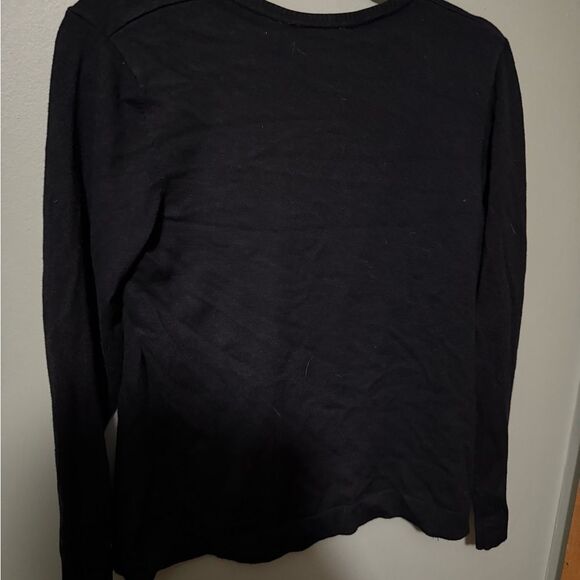 Croft and Barrow Button Down Beaded Cardigan Sweater Size M Black - Picture 5 of 5